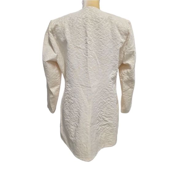 Vintage Jacquard Cream Single Button Blazer Size 10‎ - Picture 2 of 8